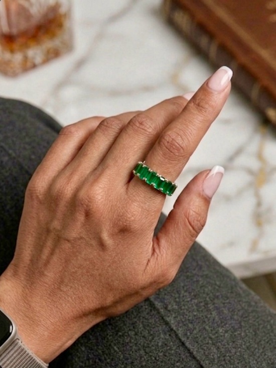 . Jewelry - 16. Emerald Green Cubic Zirconia ring